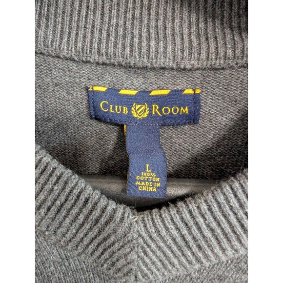 Club Room Sweater Mens L Colorful Argyle V Neck Preppy Grandpa Large - Picture 3 of 14